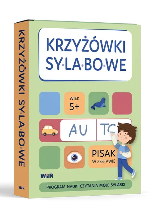 Zestaw Krzyżówek sylabowych Wir (T) w formacie 225x157x1 mm do nauki czytania metodą sylabową