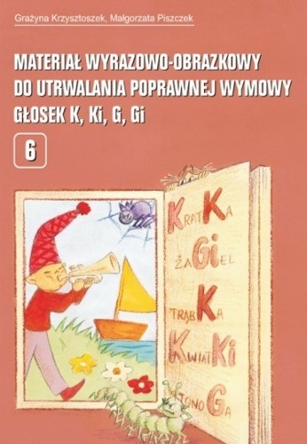 Materiał wyrazowo-obrazkowy IMPULS do ćwiczeń wymowy głosek k, ki, g, gi w formacie 280x190x6 mm