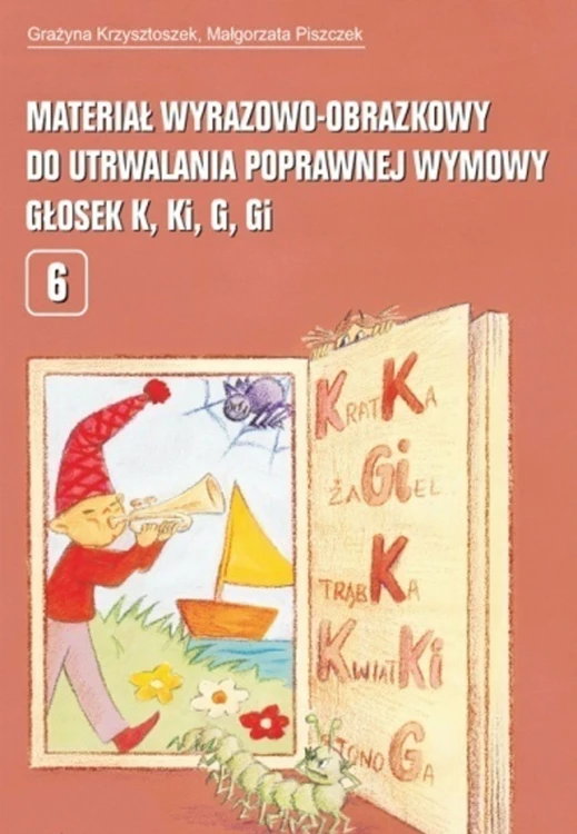 Materiał wyrazowo-obrazkowy IMPULS do ćwiczeń wymowy głosek k, ki, g, gi w formacie 280x190x6 mm