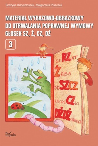 Materiały logopedyczne IMPULS do ćwiczeń poprawnej wymowy głosek sz, ż, cz, dż w formacie 282x190x8 mm