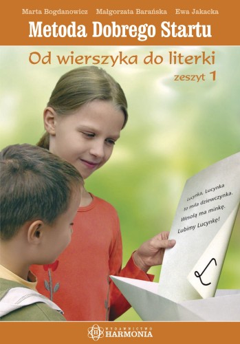 Okładka zeszytu ćwiczeń Metoda Dobrego Startu Zeszyt 1 od HARMONIA z materiałem do nauki czytania i pisania