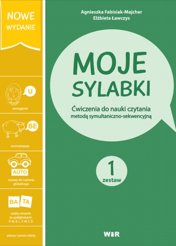 Moje sylabki Zestaw 1 – karty ćwiczeń do nauki czytania sylabami metodą symultaniczno-sekwencyjną od wydawnictwa Wir (T)