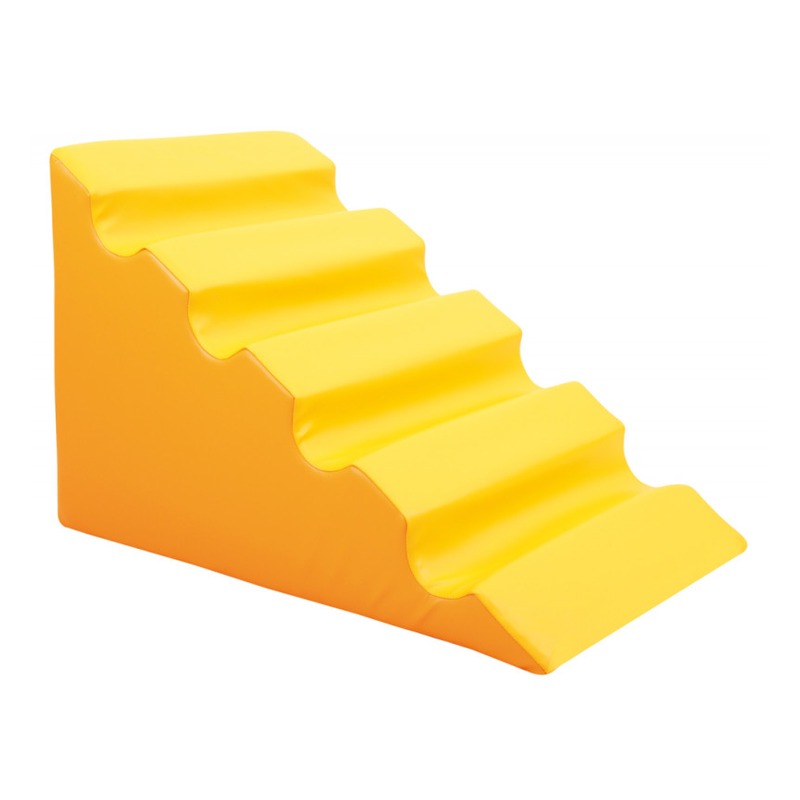 Półokrągłe schody wklęsłe EDUFIT — widok boczny z profilowanymi stopniami 90 x 60 x 60 cm