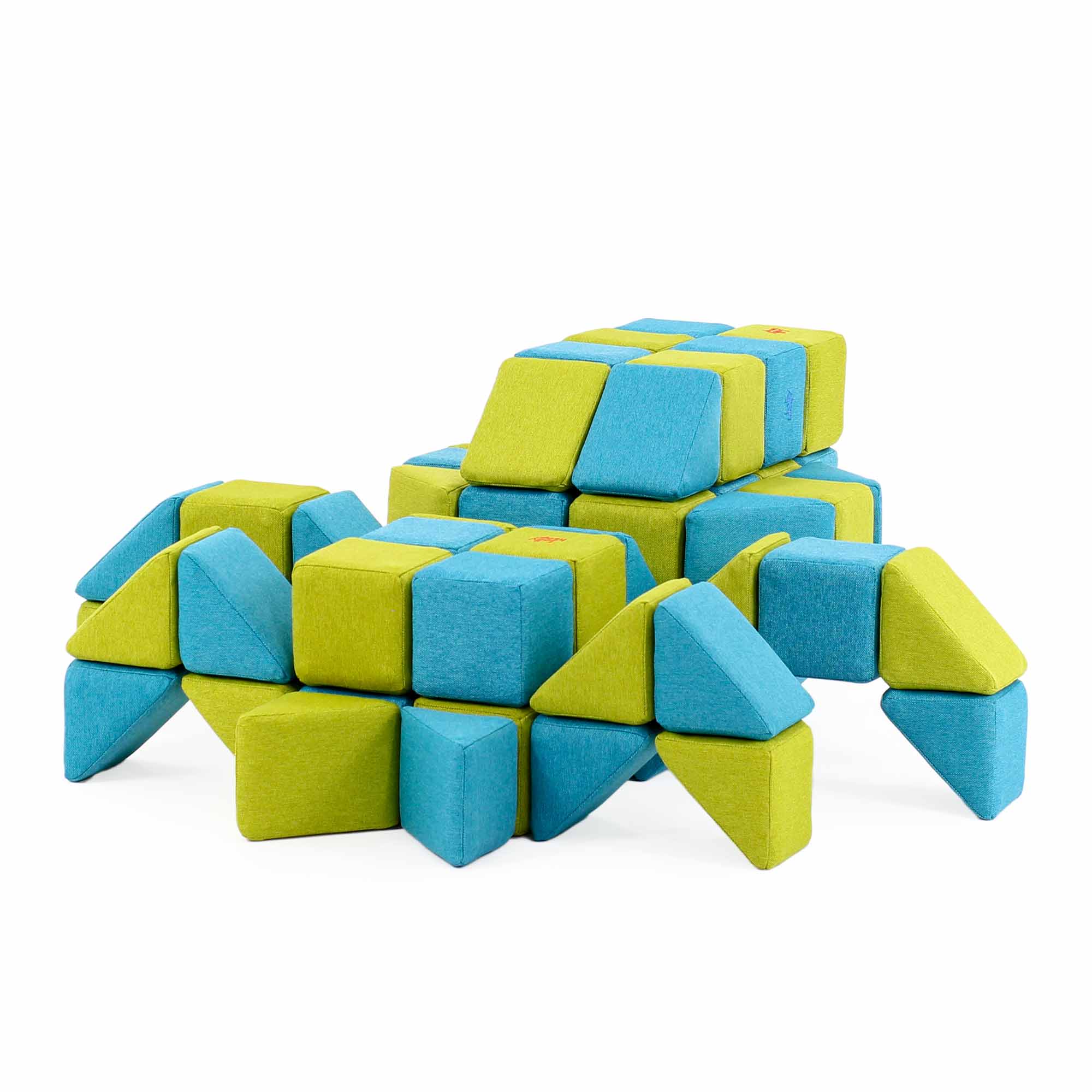 Klocki magnetyczne JollyHeap Basic 100 elementów w dwóch kształtach