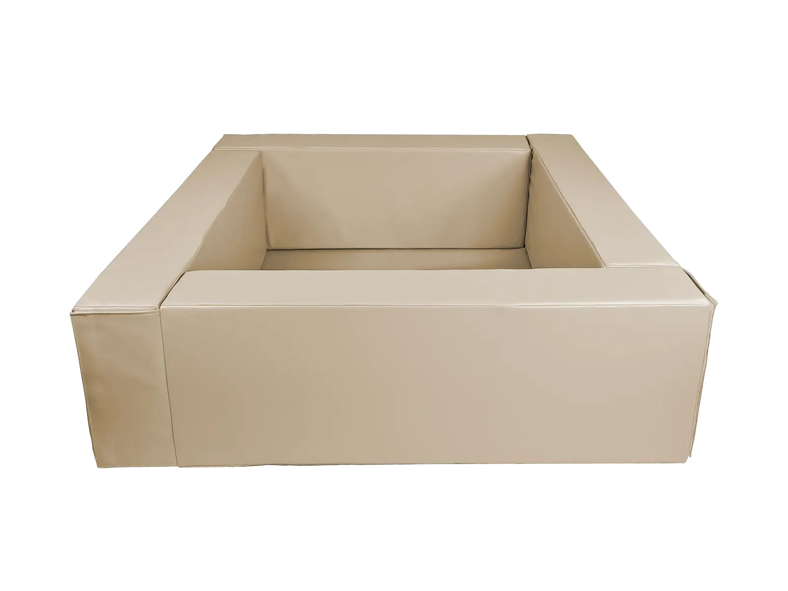Kwadratowy basen z ekoskóry 1,5 x 1,5 m wys. 60 cm — widok produktu z powłoką PCV i konstrukcją z pianki poliuretanowej