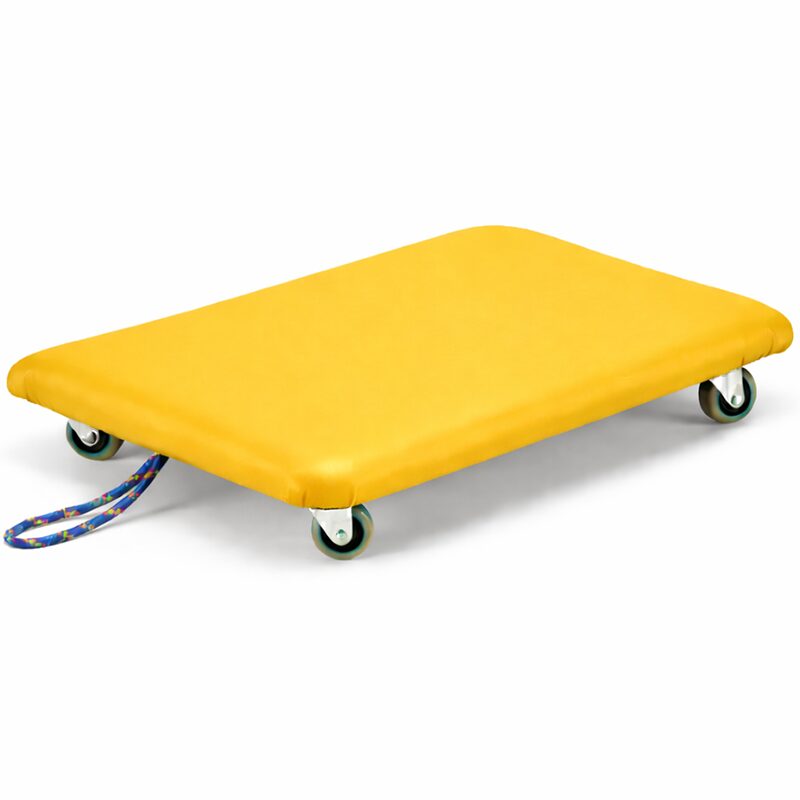 Deskorolka terapeutyczna 50 × 70 cm - widok z góry, pokrycie z pianki tapicerskiej i skaju, zaokrąglone krawędzie