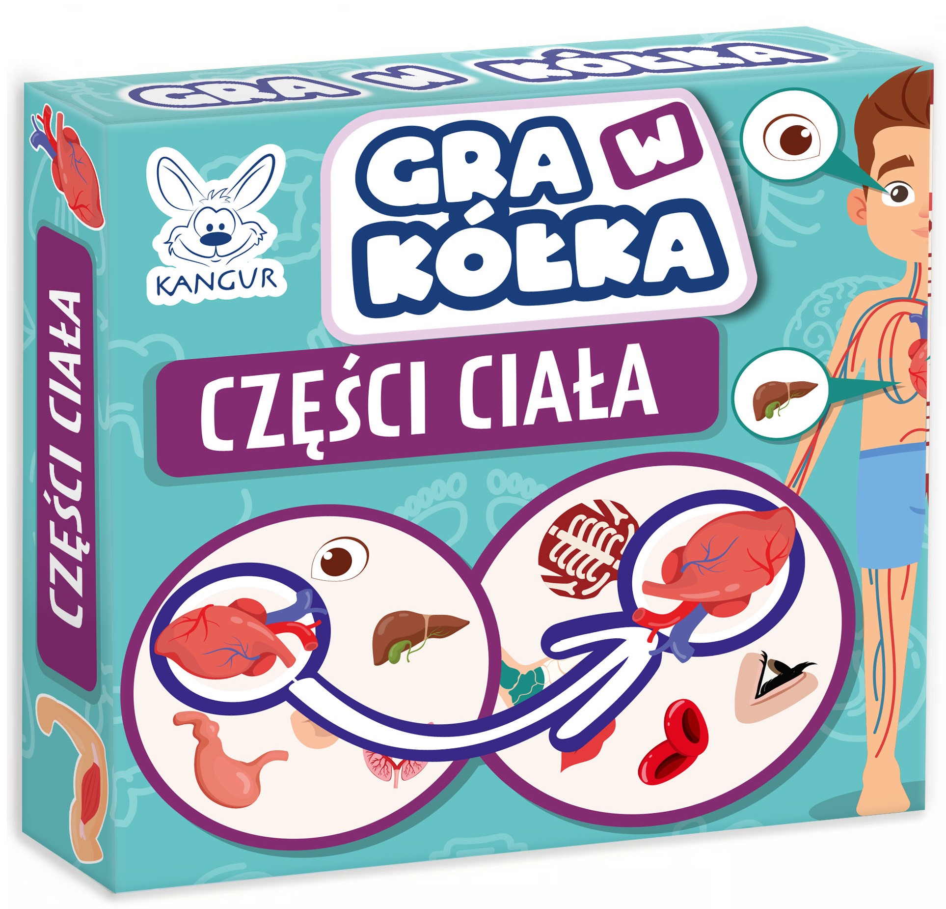 Gra w Kółka Części Ciała Kangur – opakowanie gry edukacyjnej