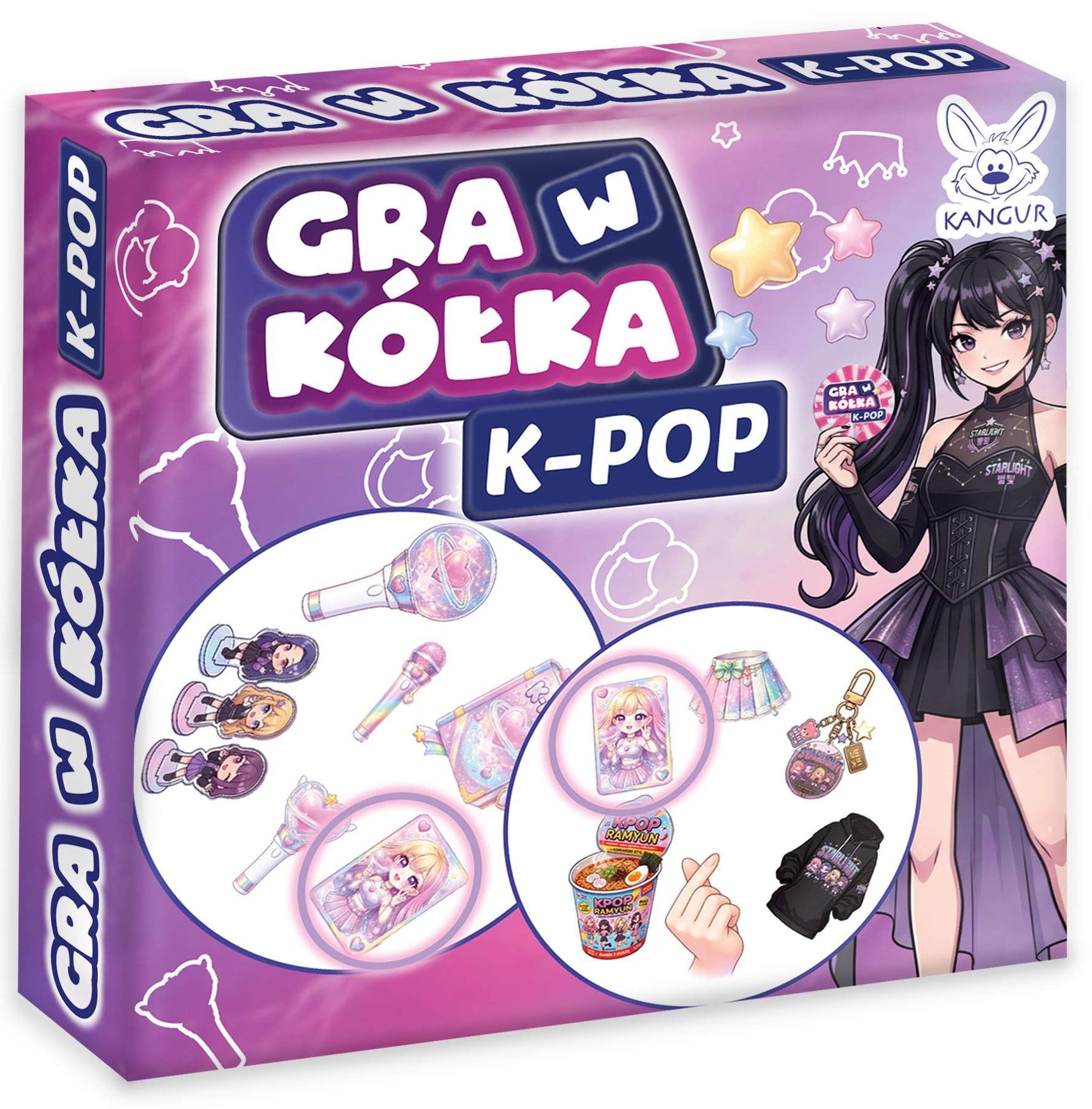 Gra w Kółka K-POP Kangur – gra karciana na spostrzegawczość dla dzieci 5+