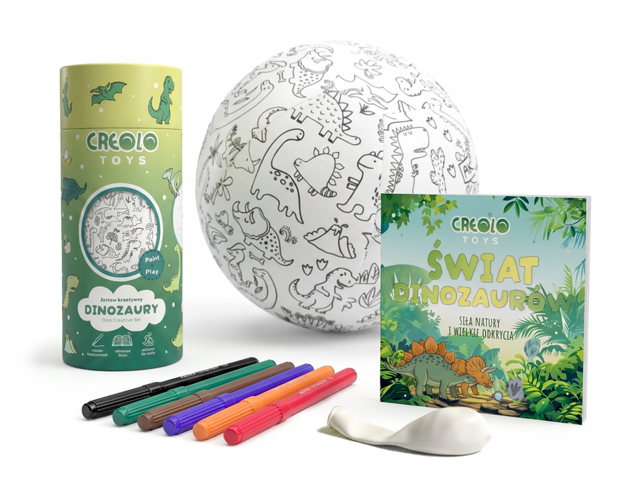 Zestaw kreatywny DINO Creolo Toys z piłką do kolorowania