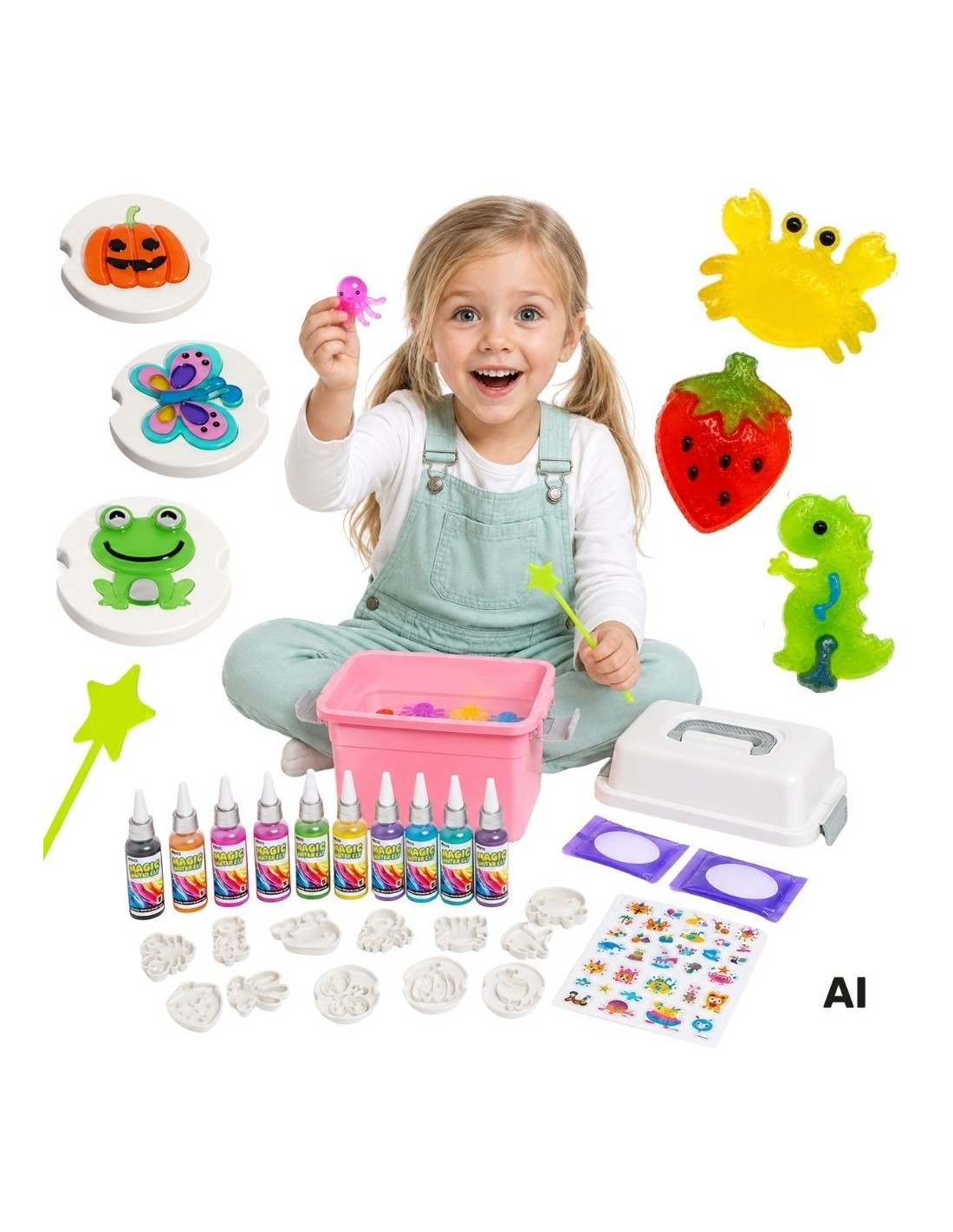 Zestaw WOOPIE do tworzenia kolorowych żelowych figurek 3D