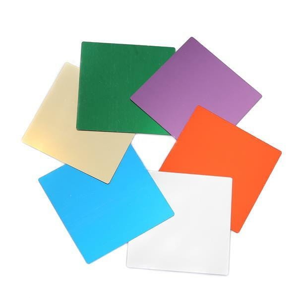 Zestaw 6 akrylowych lusterek dla dzieci 15 × 15 cm w różnych kolorach